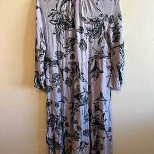 Lilac Floral Long Sleeve Dress